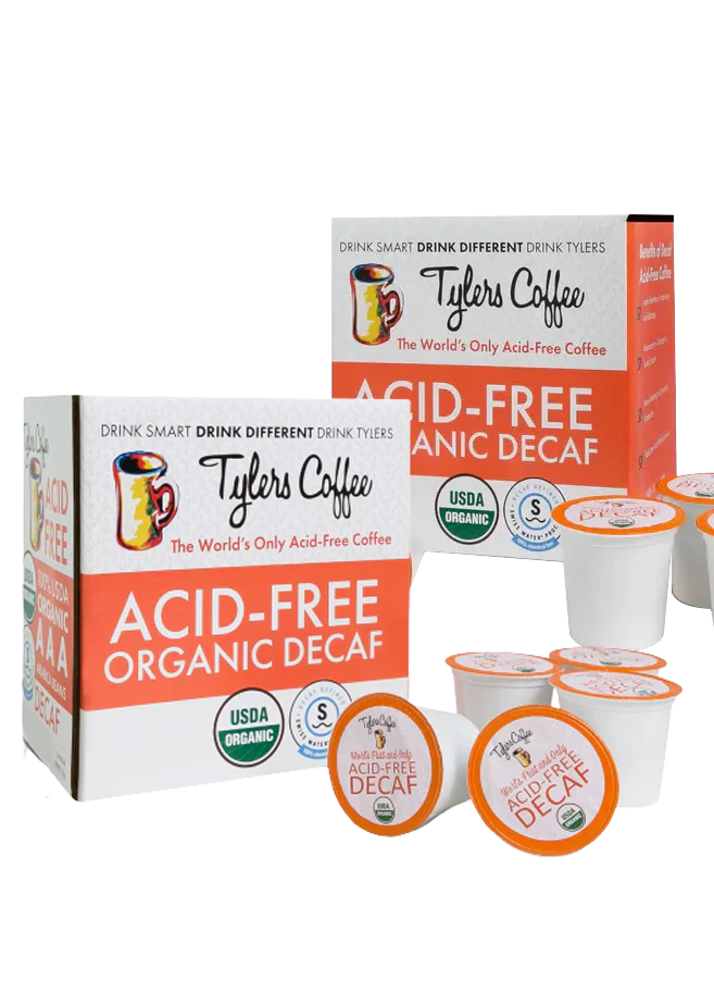 Tylers Decaf Single-Serve Pods Acid Free Coffee