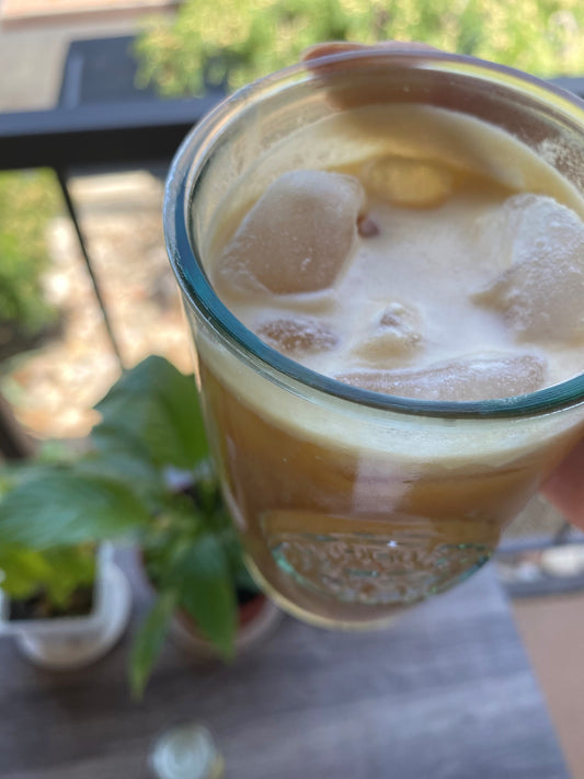 Whipped Coconut Cream Latte with Tylers Acid-Free Iced Coffee
